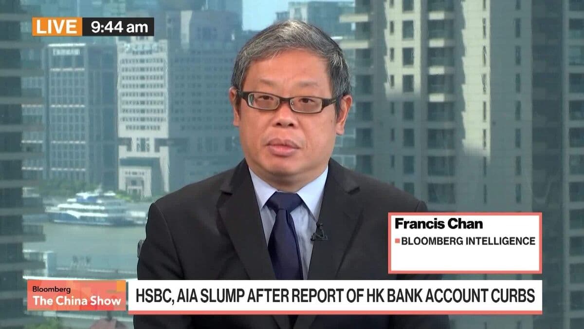Hong Kong Financial Stocks Decline Amid Bank Account Opening Restrictions