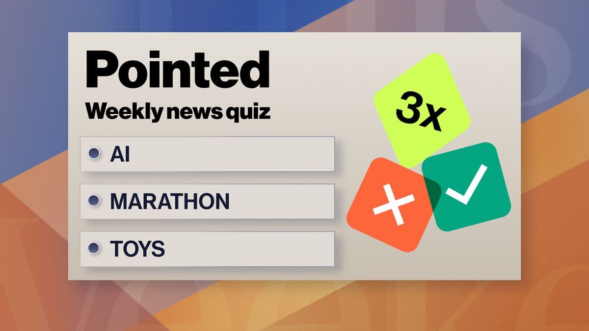 Pointed News Quiz | AI, Marathon, Toys
