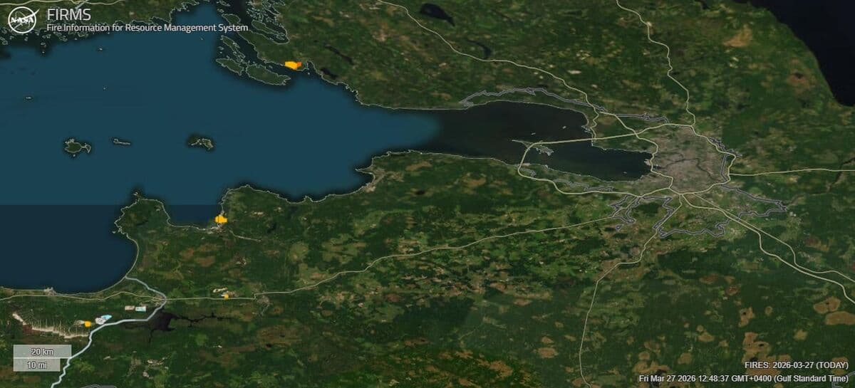 Russia’s Key Baltic Oil Ports on Fire Again, Satellite Data Show
