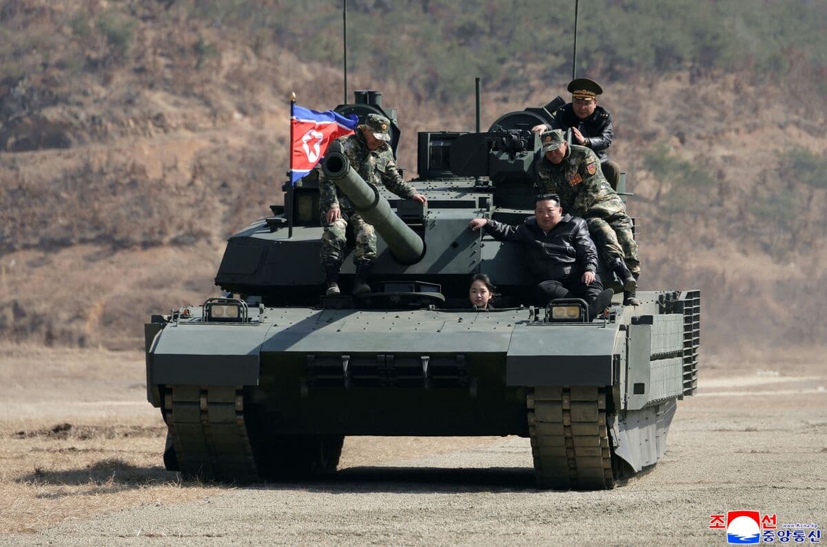 Kim Jong Un Unveils New Tank to Repel Drones Alongside Daughter