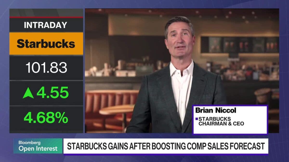 Starbucks CEO Says Sales Momentum Is Continuing