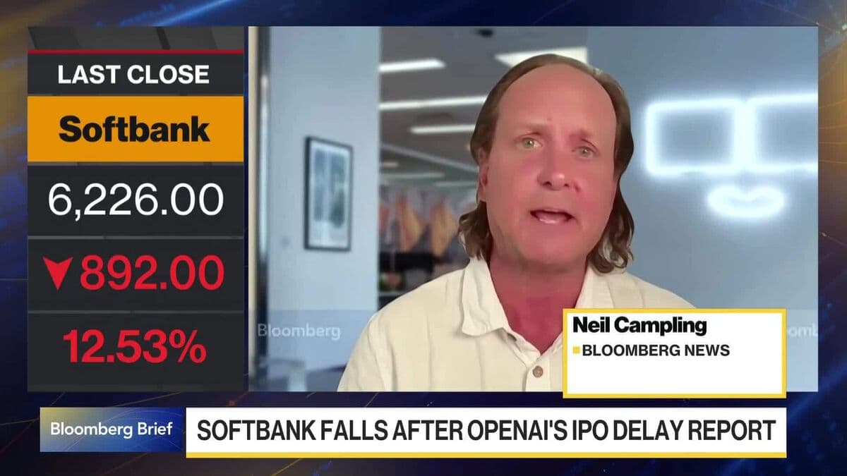 SoftBank Shares Decline Following Report of OpenAI's IPO Delay