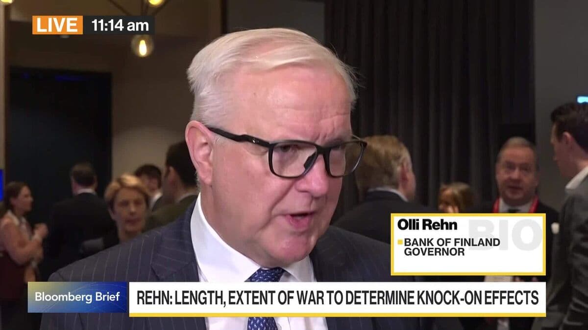 Rehn Says ECB Must Maintain 'Cool Head' Amid Iran War