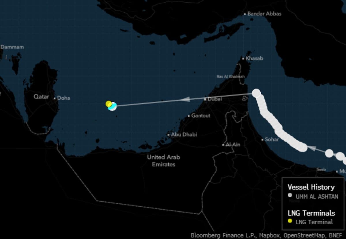 Adnoc LNG Tanker Signals Presence in Persian Gulf Amid Improved Transparency