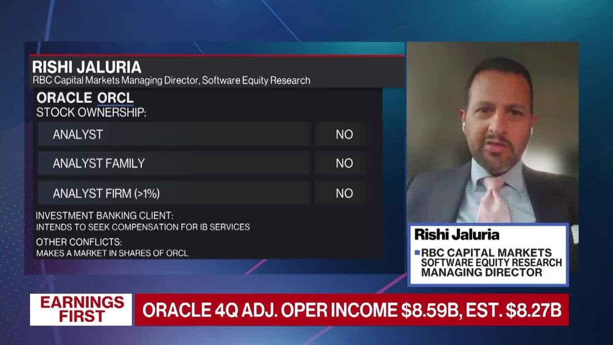 RBC's Jaluria Calls Oracle's Earnings 'Really Strong' Amid AI Infrastructure Growth
