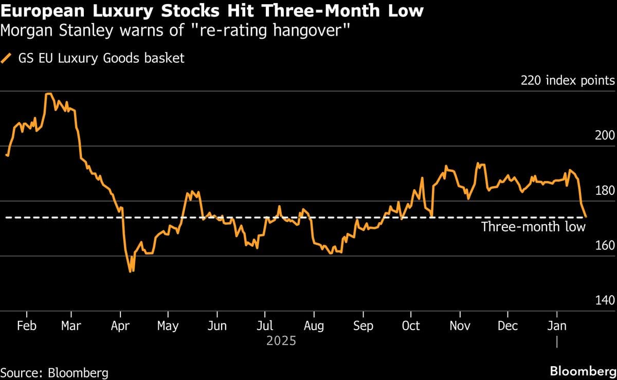 Luxury Stocks Hit Three-Month Low as Analysts Warn on Valuations