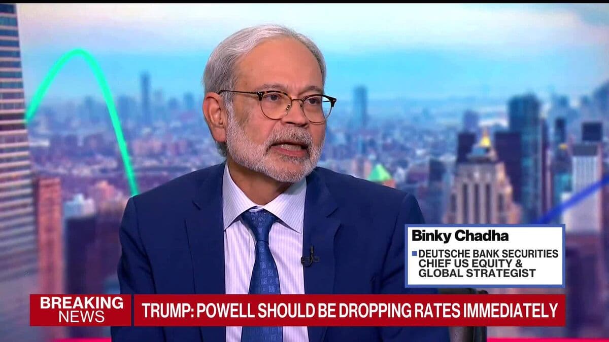 Deutsche Bank's Chadha Cautions Against Fed Rate Cuts