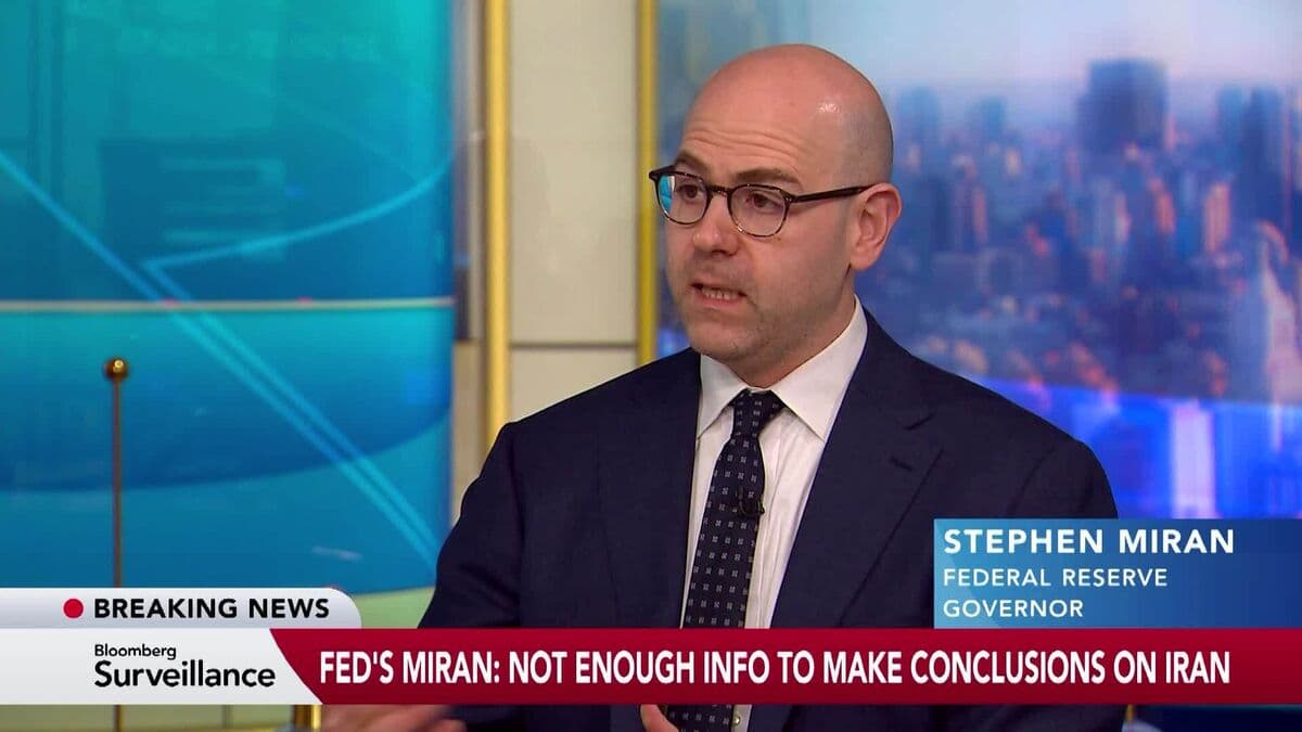 Too Soon to Draw Conclusions on Oil, Fed Governor Miran Says