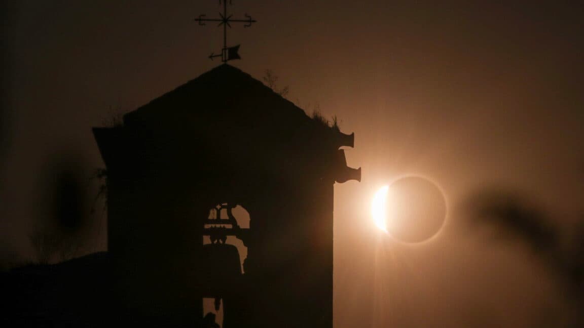 Total Solar Eclipse Viewed Across Central Spain