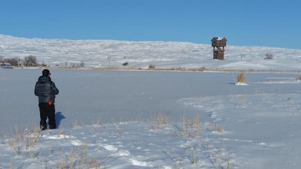 Tödürge Gölü buz tuttu