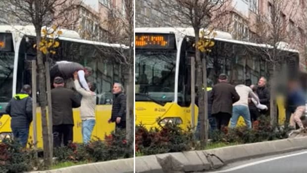 Üsküdar'da İETT şoförü, otobüsün camından çıkarak kavga etti! Görevden el çektirildi
