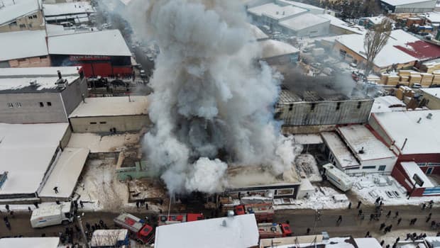 Erzurum'da iş yerinde patlama: 2 can kaybı, 6 yaralı