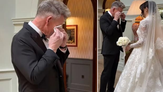 Ünlü şef kızını telli duvaklı gelin etti: Onu beyazlar içinde görünce hüngür hüngür ağladı