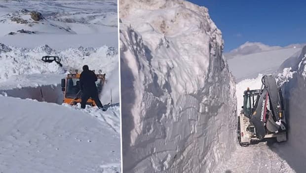 Van'ın İran sınır hattındaki askeri üs bölgelerinde mücadele: 4 metreyi aştı
