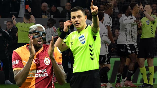 Beşiktaş - Galatasaray derbisinin hakem yönetimini Trio inceledi: 'Osimhen de Orkun da kırmızı kart görmeliydi!'