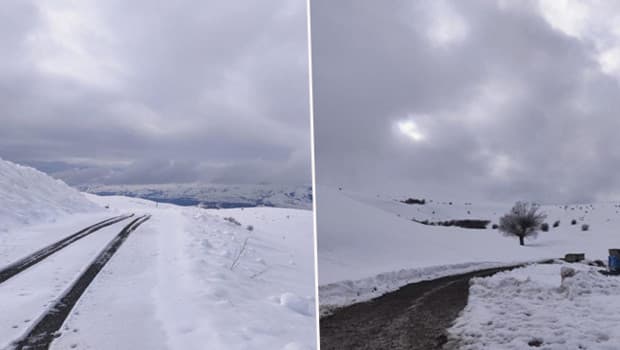 İlçede kar sürprizi: 'Mart ayında yağan kar bereket getirecek'