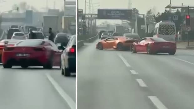 Görüntülerin ardından ekipler harekete geçti: İki lüks aracın sürücülerine 100 bin lira ceza, ehliyetlere el konuldu