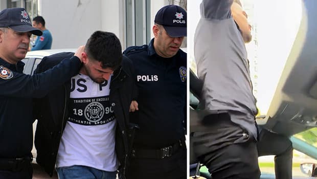 Trafikte 'pes' dedirten görüntü! Ehliyetine el konuldu, akıl hastanesine ne sevk edildi