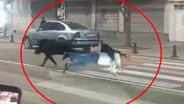 Kent merkezine indi, vatandaşlara saldırdı: 3 kişi yaralandı