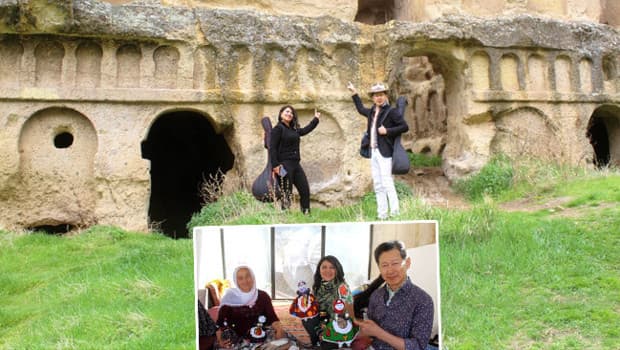 Japon sanatçı, tutkusu için Yeşilhisar ilçesine geldi! Mahalleli kadınlar ile yaptı: 'Sürekli istiyordum, nihayet bunu yaptım'