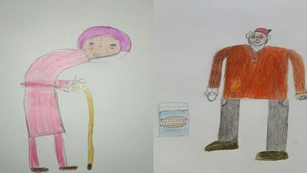 Çocuklar yaşlıları resmetti: Sonuçlar şaşırtıcı