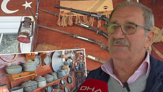 Emekli Kemal Yakıcı'nın açık hava müzesi köyde ilgi görüyor