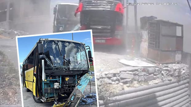 Beylikdüzü'nde freni boşalan İETT otobüsü TIR'a çarptı
