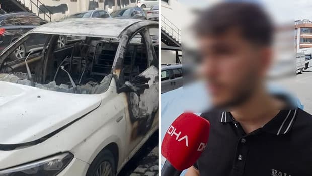 Esenyurt'ta tehdit ve araç yakma olayı
