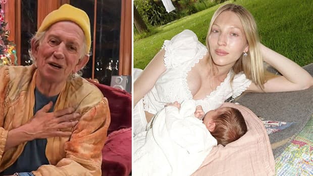 Keith Richards büyük dede oldu, torununun çocuğunu kucağına aldı