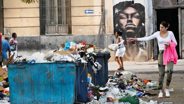 Havana, çöp yığınlarıyla dolu bir şehir haline geldi