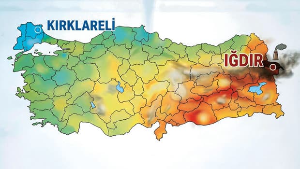 Türkiye'nin hava kalitesi haritası yayınlandı