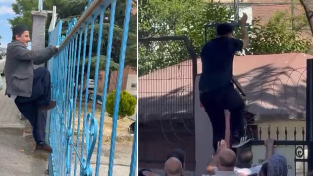 YKS'ye geç kalan adaylar bahçe kapılarından atladı
