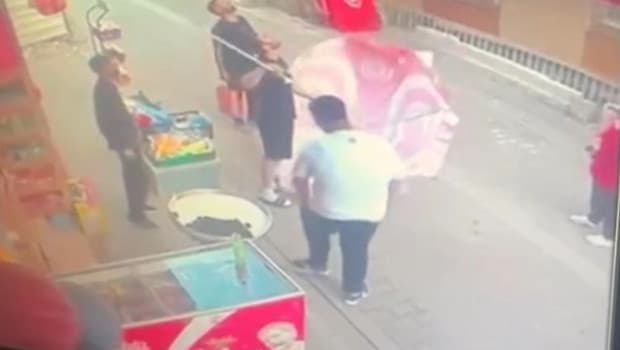 İstanbul'da 8. kattan düşen yavru kedi şemsiyeyle kurtarıldı