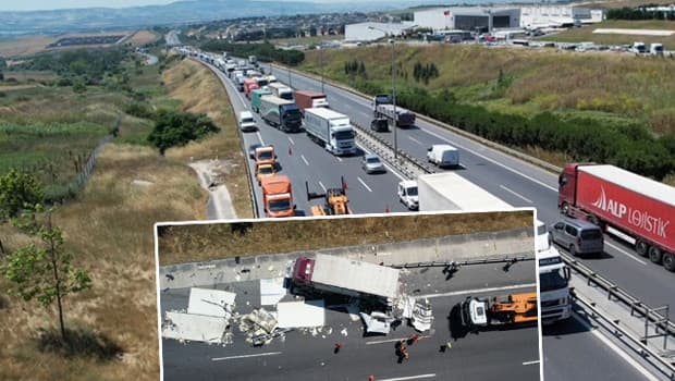 Büyükçekmece'de zincirleme kaza: 1 yaralı