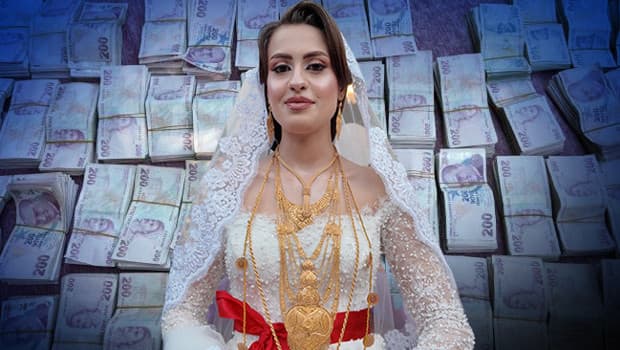 Beytüşşebap'ta düğünde 6 milyon lira değerinde takı takıldı