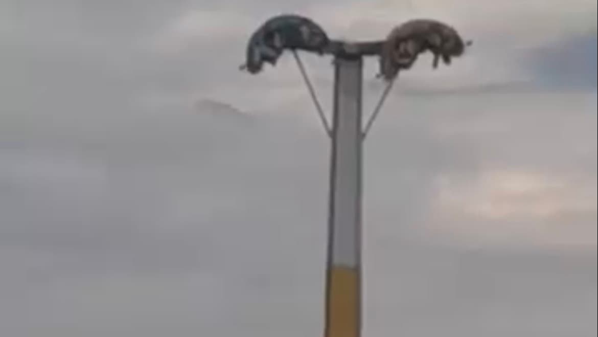 Buca'da lunaparkta arıza, ziyaretçiler baş aşağı kaldı