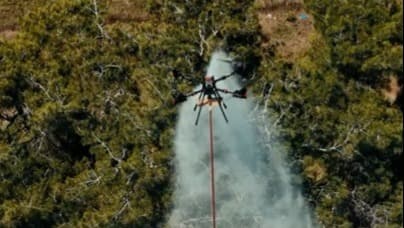 Adana'daki yangında yenilikçi dron sistemi başarıyla kullanıldı