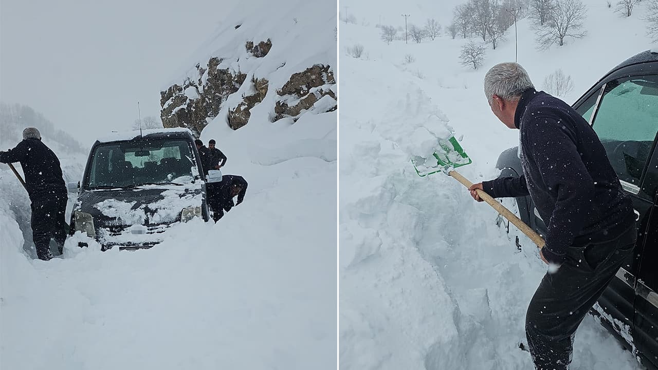 Bahçesaray’da çığ faciası. Araçtaki aile ölümden döndü