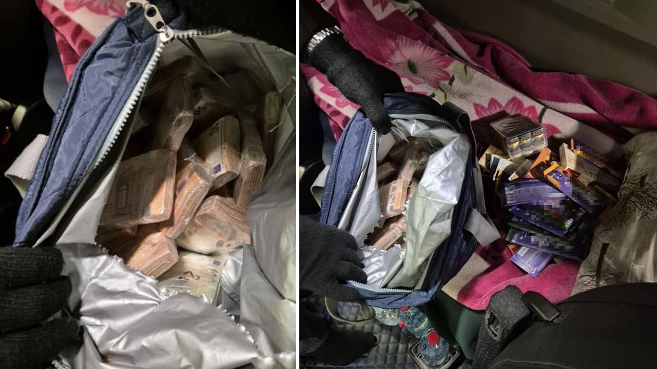 TIR'daki çikolata dolu çantadan balya balya euro çıktı