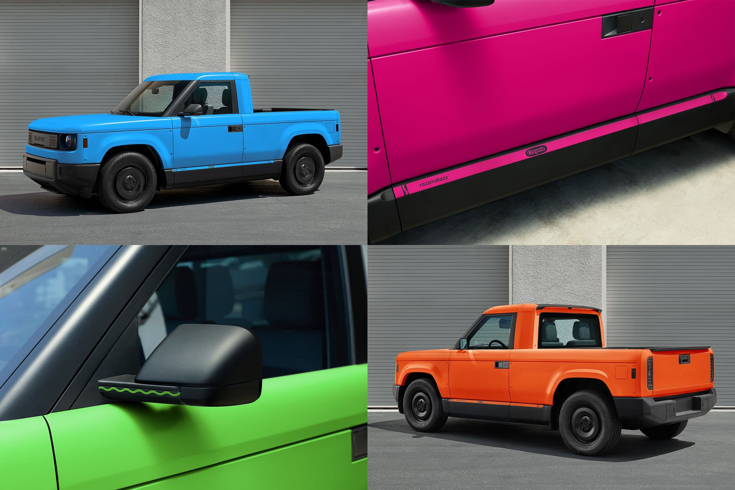 Slate's $25,000 Electric Truck Receives Colorful Makeover with Crayola