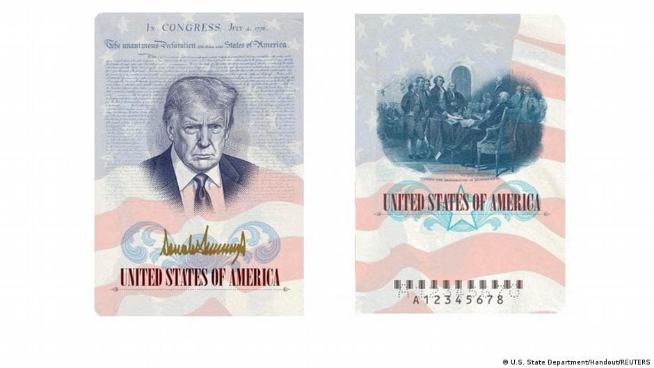 US to produce passports featuring Trump's image