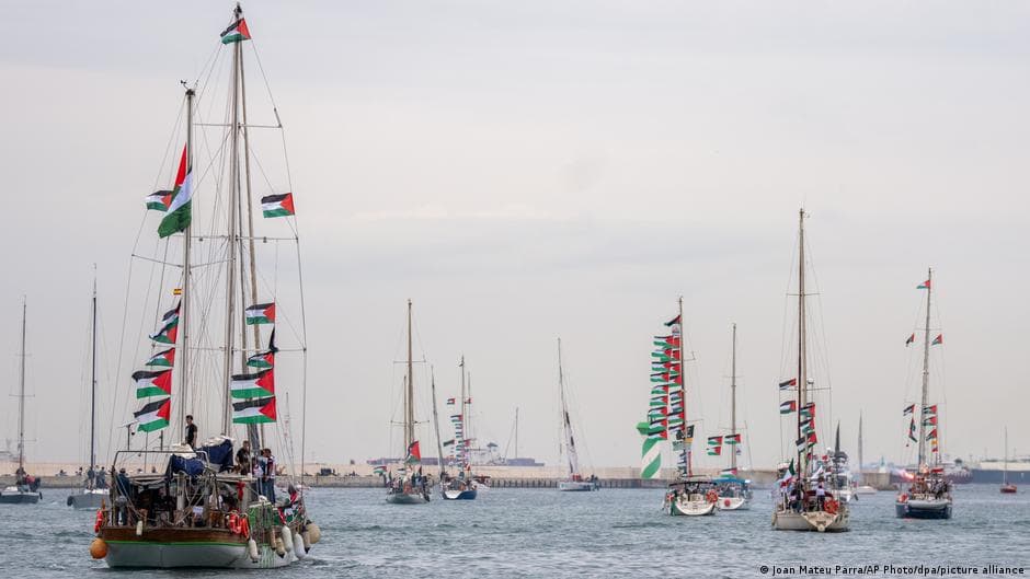 Israel stops Gaza-bound aid flotilla in international waters