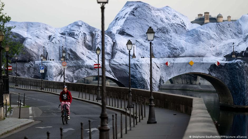 JR's Wrapped Bridge Installation Opens in Paris After Weather Delay