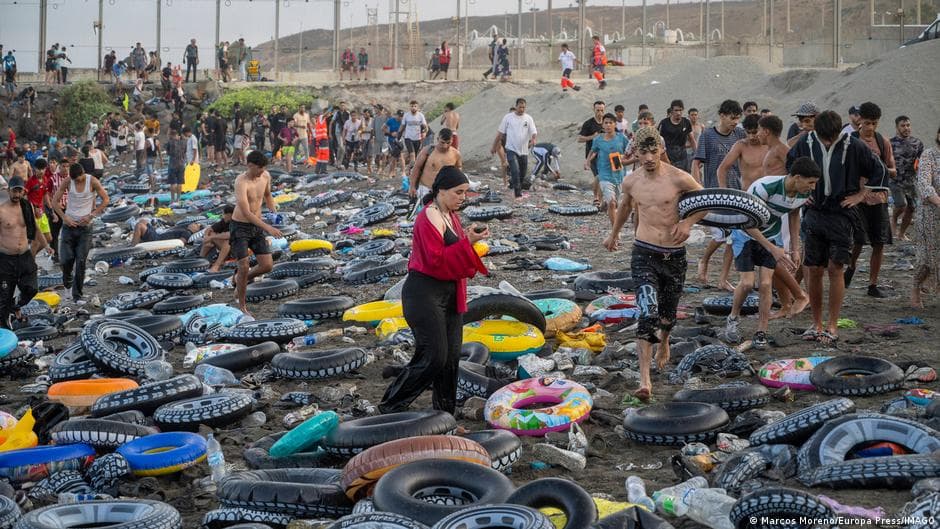 Spain's Prime Minister Visits Ceuta Amid Surge of Migrants from Morocco