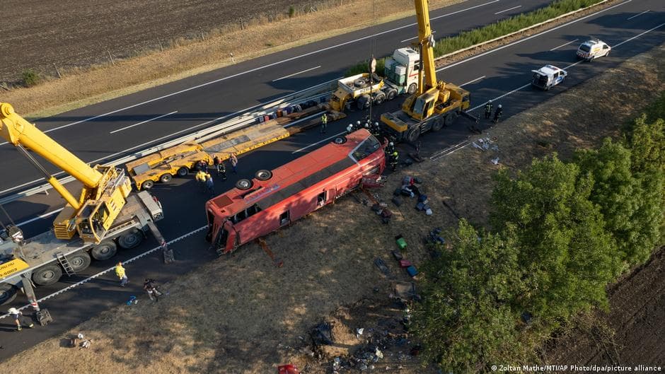 Bus accident in Hungary results in the deaths of at least 12 individuals