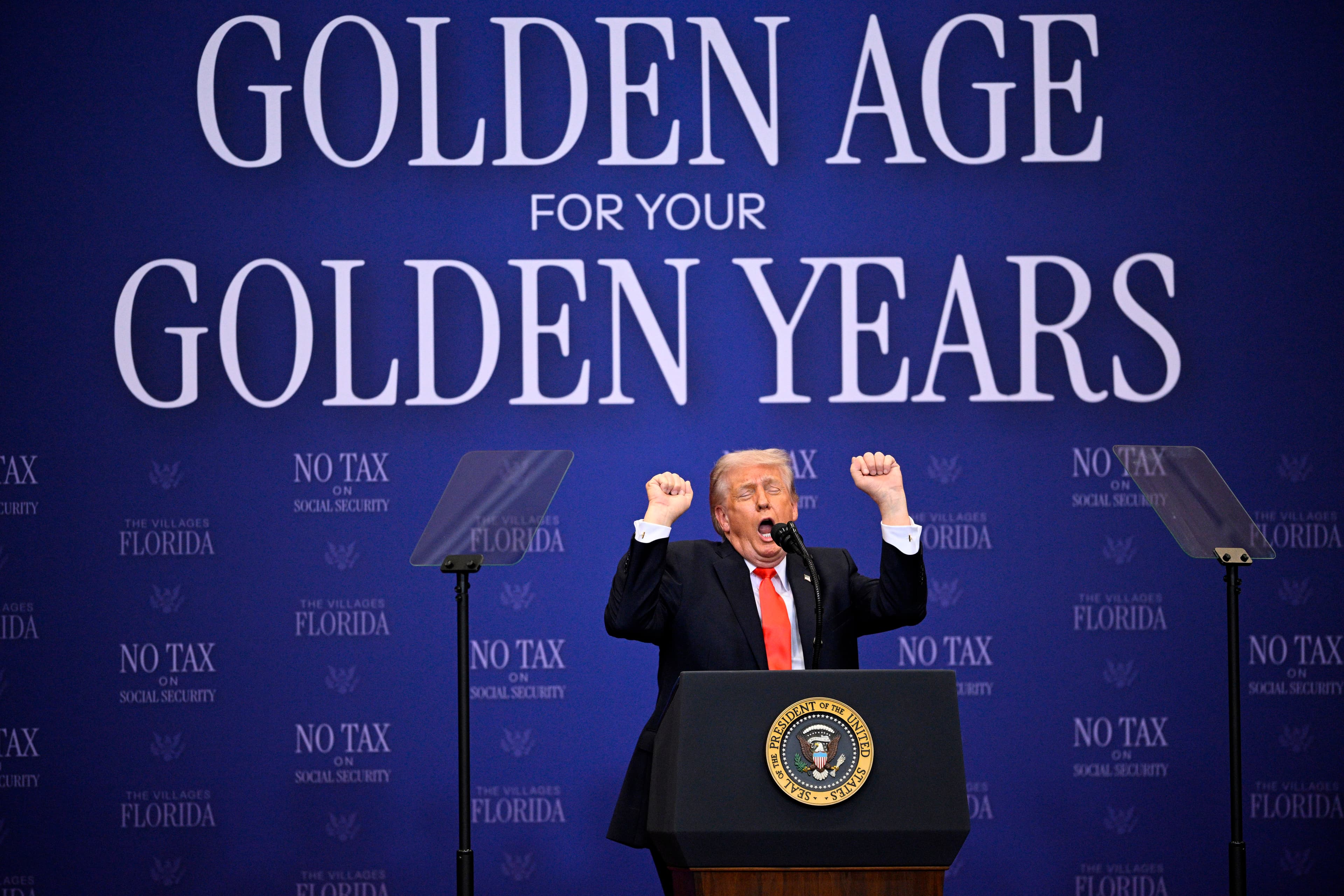 ‘What’s a more secure place than The Villages?’: Trump finds his people again in Florida