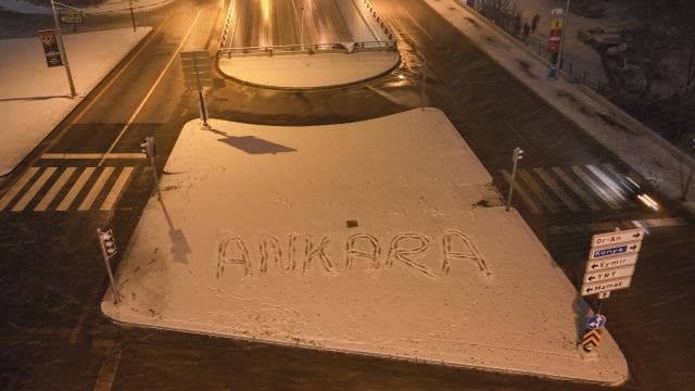 Ankara'da kar yağışı etkili oldu