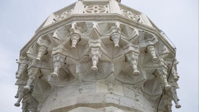 Ayasofya Camii'nin minaresinde restorasyon tamamlandı