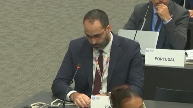 İsrailli yetkili, BM'deki konuşmasını protestolar nedeniyle tamamlayamadı
