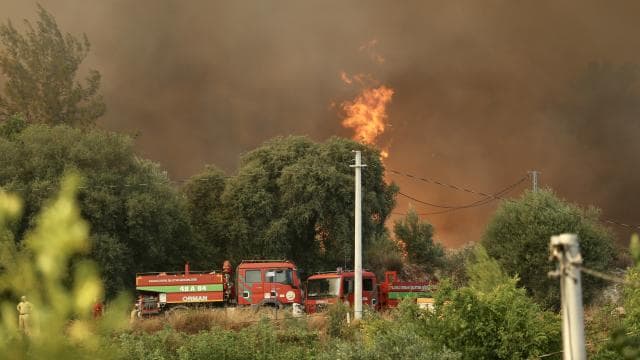 Fethiye'deki orman yangınına müdahale sürüyor